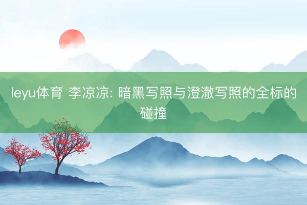 leyu体育 李凉凉: 暗黑写照与澄澈写照的全标的碰撞