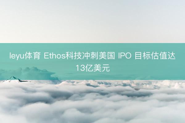 leyu体育 Ethos科技冲刺美国 IPO 目标估值达13亿美元