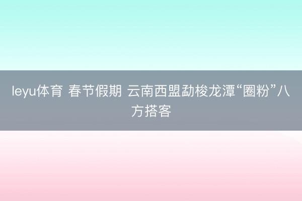 leyu体育 春节假期 云南西盟勐梭龙潭“圈粉”八方搭客