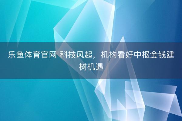 乐鱼体育官网 科技风起，机构看好中枢金钱建树机遇