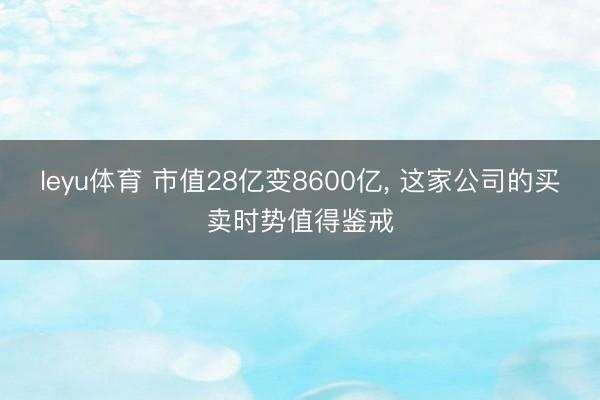 leyu体育 市值28亿变8600亿， 这家公司的买卖时势值得鉴戒